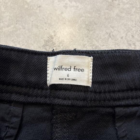 Wilfred Free Cargo Pants Womens Aritzia High Waisted Black Relaxed Sz 6 - Picture 2 of 8